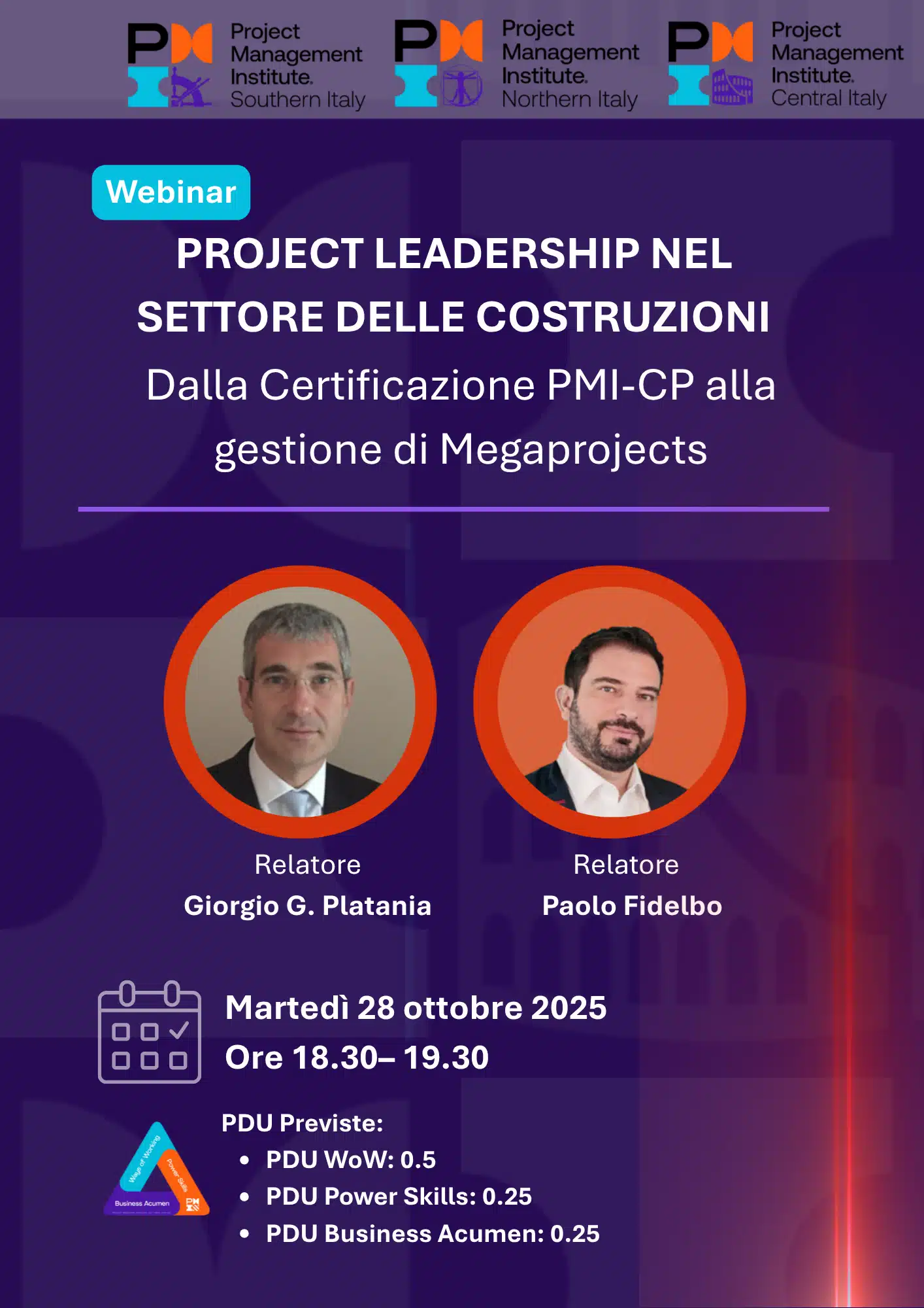 Project leadership nel settore delle costruzioni: dalla certificazione PMI-CP alla gestione di megaprojects